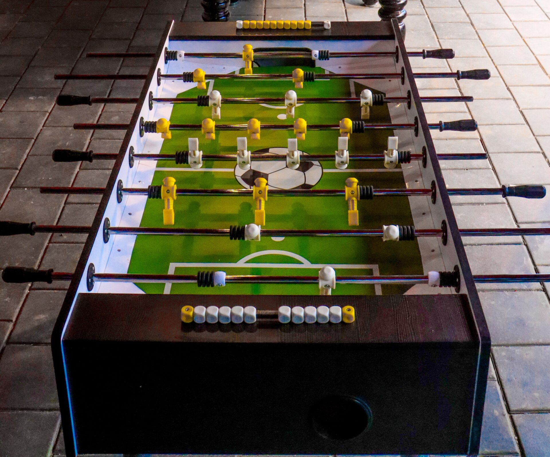 foosball table game at co-working space